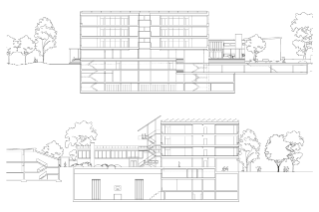 Schulanlage Luchswiesen Siegerprojekt LYNX ‒ Schnitte (Pläne: Parameter Architekten GmbH, Zürich)